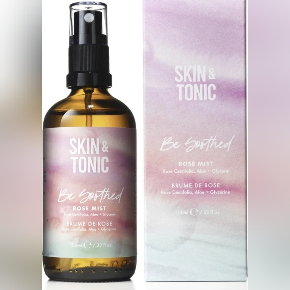 Skin & Tonic Be Soothed Rose Mist – Facial Toner with Organic Rose Water & Aloe